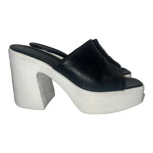 FREE PEOPLE 'Zoe' Platform Slide Sandal in Black EU 38 US 8